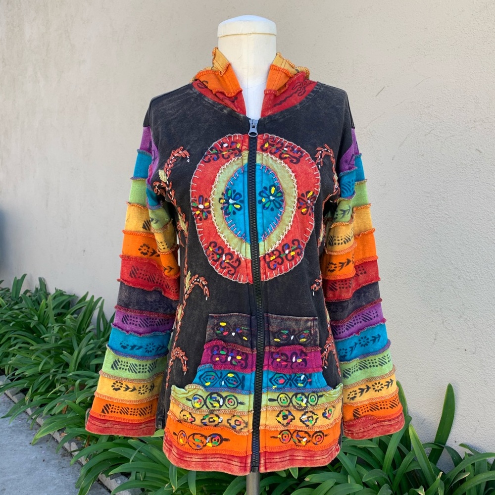 RISING INTERNATIONAL zip up hoodie w pockets